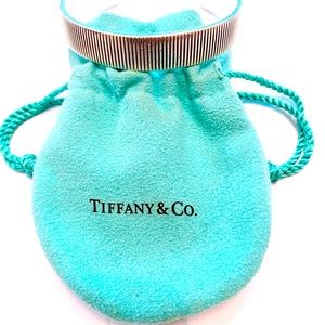 TIFFANY & CO. STERLING SILVER COIN EDGE, VINTAGE, 2003 BANGLE CUFF